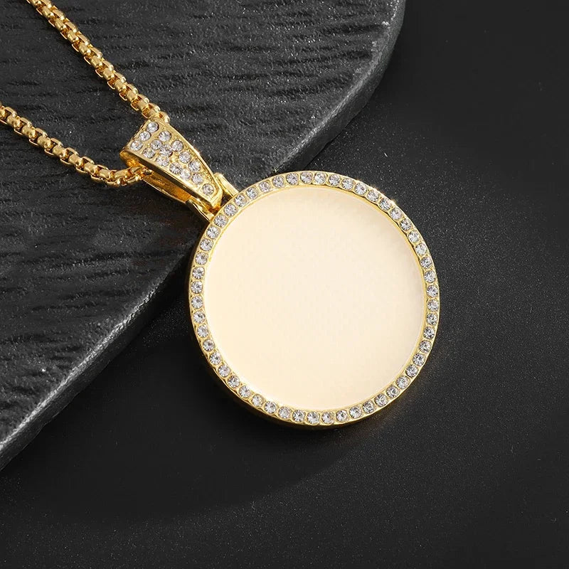 Iced Out Letter Savage Pendant Shiny Bing Cubic Zirconia Hip Hop Necklace Men\\\'s Cool Rock Rap Trend Jewelry