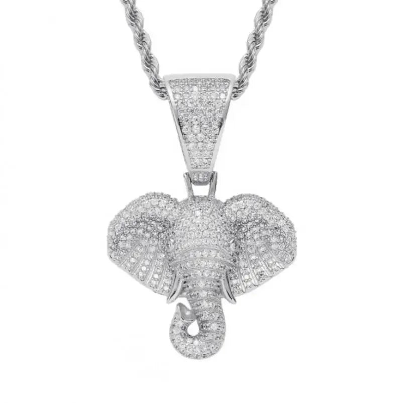 Iced Out Letter Savage Pendant Shiny Bing Cubic Zirconia Hip Hop Necklace Men\\\'s Cool Rock Rap Trend Jewelry