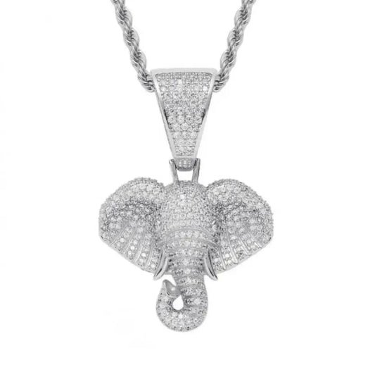 Iced Out Letter Savage Pendant Shiny Bing Cubic Zirconia Hip Hop Necklace Men\\\'s Cool Rock Rap Trend Jewelry