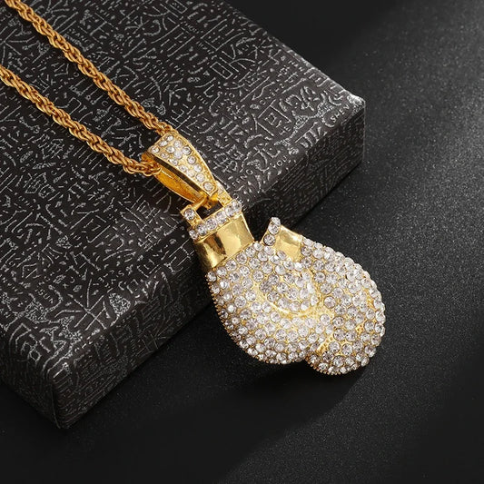 Iced Out Letter Savage Pendant Shiny Bing Cubic Zirconia Hip Hop Necklace Men\\\'s Cool Rock Rap Trend Jewelry